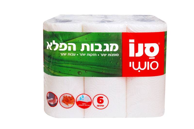 מגבות נייר הפלא, 6 יח' -סנו